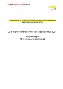 Mall för avropsförfrågan och avropssvar