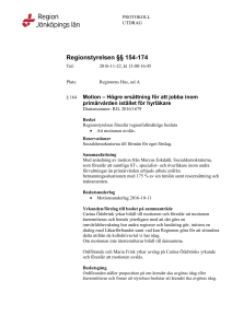 Motion: Högre ersättning för att jobba inom