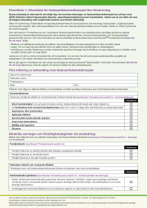 Checklista 1: Checklista för lisdexamfetamindimesylat före