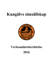 Verksamhetsberättelse 2016 godkänd av styrelse