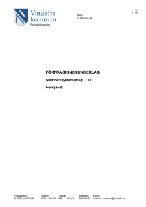 förfrågningsunderlag/avtal