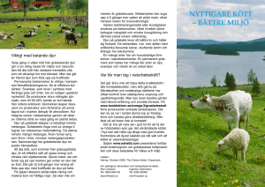 nyttigare kött – bättre miljö