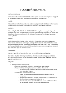 FODERVÄRDSAVTAL - Lysekils Ryttarförening