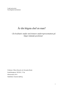 Är din högsta chef en man?
