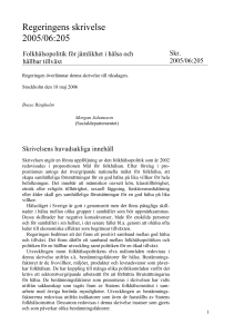 Folkhälsopolitik för jämlikhet i hälsa och hållbar tillväxt