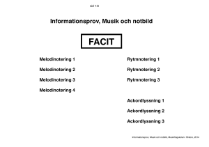 Informationsprov Musik och notbild, facit