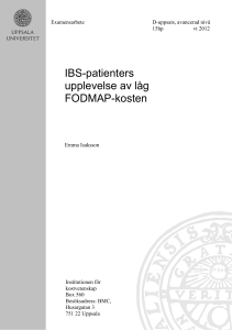 IBS-patienters upplevelse av låg FODMAP-kosten
