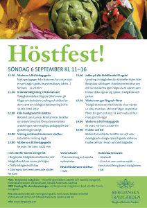 söndag 6 september kl 11–16