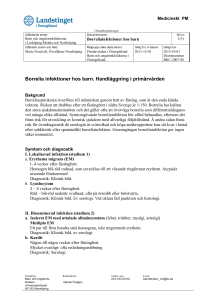 Borrelia infektioner hos barn. Handläggning i primärvården