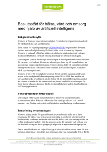 Beslutsstöd för hälsa, vård och omsorg med hjälp av