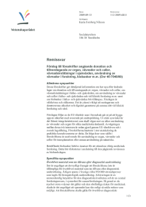 Vetenskapsrådet Remissvar