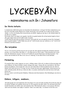 människorna och ån i Johansfors
