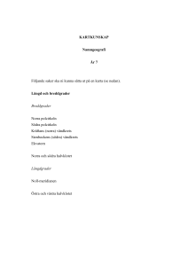 KARTKUNSKAP Namngeografi År 7 Följande saker ska ni kunna