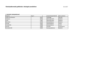 Växtskyddsmedel godkända i ekologisk produktion