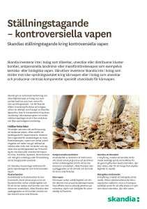 Ställningstagande – kontroversiella vapen