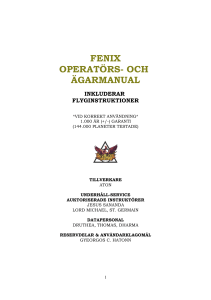 fenix operatörs- och ägarmanual