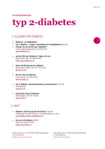 Patientinformationsmaterial typ 2-diabetes
