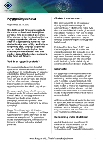 Ryggmärgsskada - Terveyskirjasto