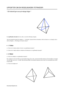 uppgifter om en regelbunden tetraeder