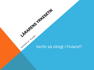 lärarens yrkesetik i Finland