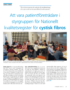 Att vara patientföreträdare i styrgruppen för Nationellt