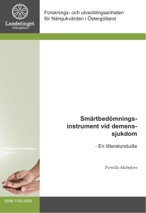 Smärtbedömnings- instrument vid demens
