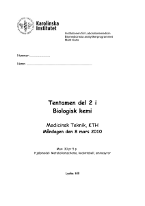 Frågor till gruppen Lipidmetabolism