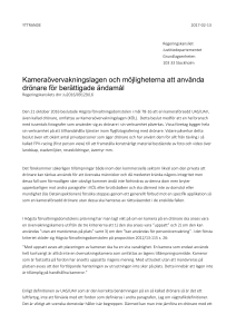 Kameraövervakningslagen och möjligheterna att använda drönare