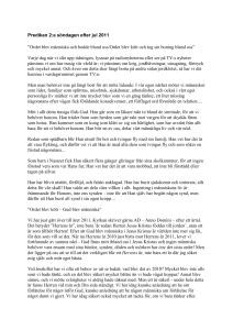 Predikan 2:a söndagen efter jul 2011