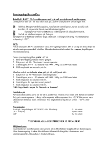 Provtagningsföreskrifter