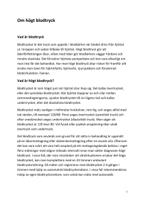 Om högt blodtryck
