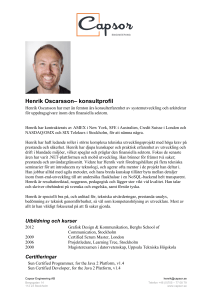 Konsultprofil Henrik Oscarsson