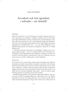 Arvsskatt och fast egendom i utlandet – ett rättsfall