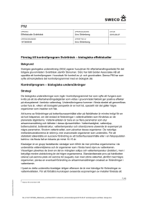 Förslag till kontrollprogram Svärtträsk – biologiska effektstudier