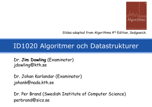 ID1020 Algoritmer och Datastrukturer