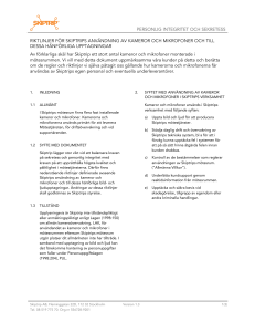 personlig integritet och sekretess riktlinjer för skiptrips användning