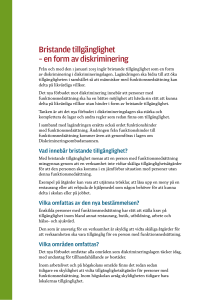 Bristande tillgänglighet - en form av diskriminering