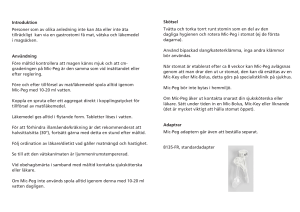 Introduktion Personer som av olika anledning inte kan äta eller inte