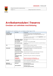 Avvikelsemodulen i Treserva