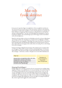 Mat och fysisk aktivitet