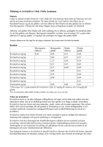 Mätning av kvicksilver i fisk i Osby kommun