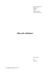 Mat och Relationer