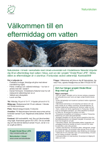 Välkommen till en eftermiddag om vatten