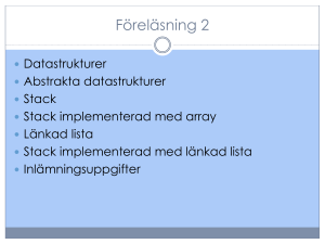 Algoritmer och datastrukturer