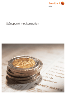 Ståndpunkt mot korruption