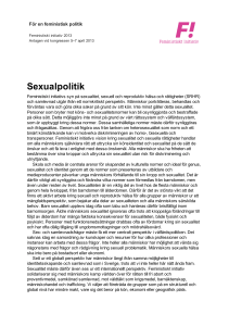 Sexualpolitik - Feministiskt initiativ