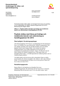 Psykisk ohälsa med fokus på lindriga och medelsvåra besvär och