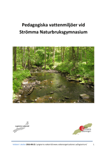 Pedagogiska vattenmiljöer vid Strömma Naturbruksgymnasium