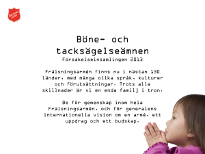 Böneämnen - Frälsningsarmén