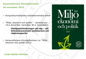 Miljö, ekonomi och politik